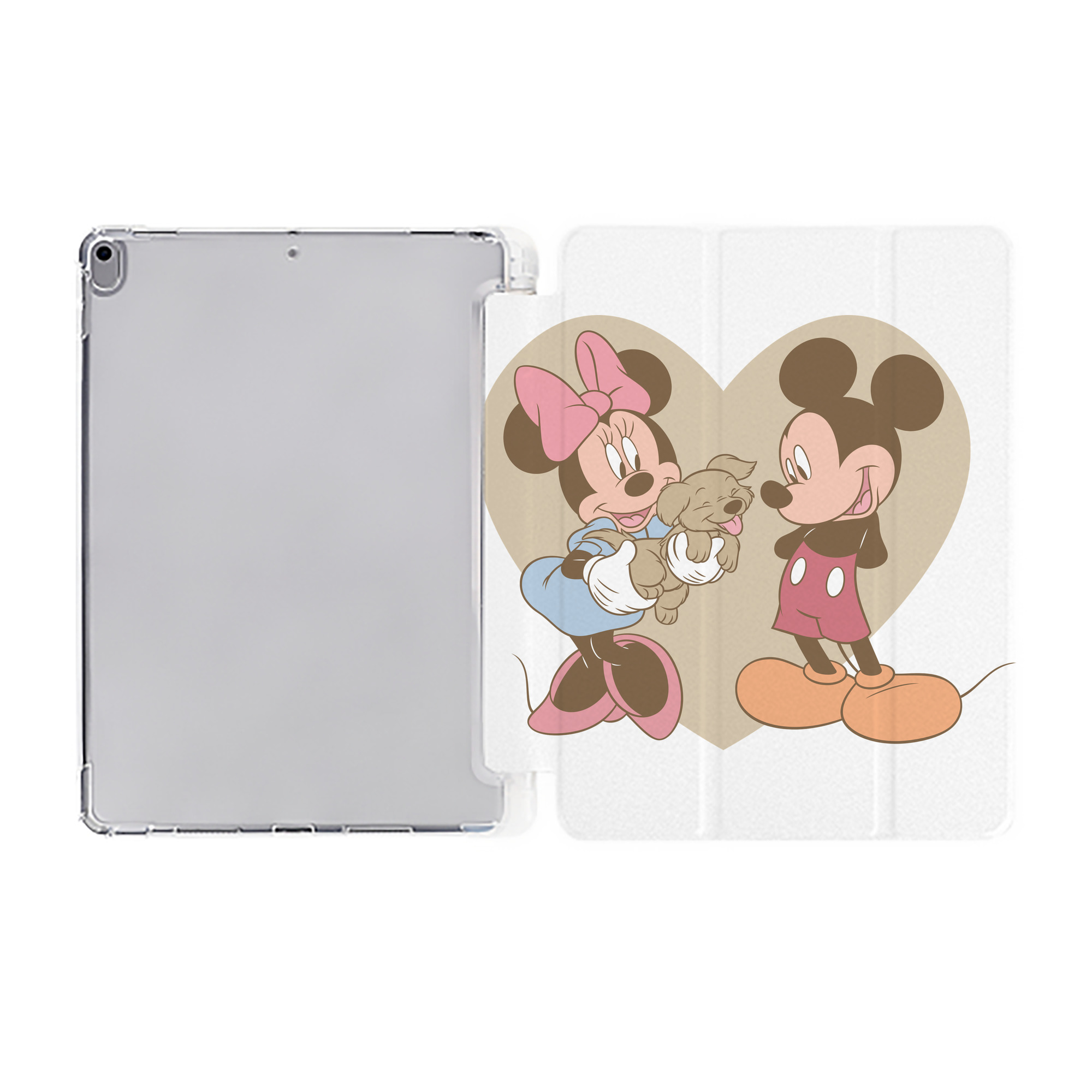 （画像用） ミッキーマウス Mickey Mouse IPad ケース ペン収納付き 三つ折りスタンド PUレザー×シリコン 対応機種9.5/10.5/10.9インチ